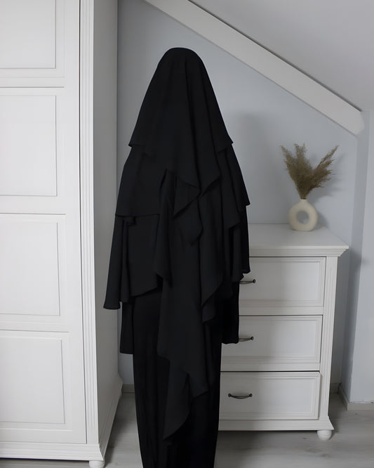 Dreilagiger Chiffon Khimar